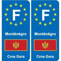 F Europe Monténégro Montenegro autocollant plaque