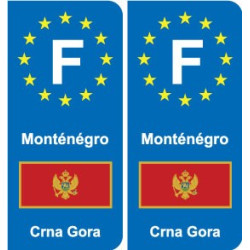 F Europe Monténégro Montenegro autocollant plaque