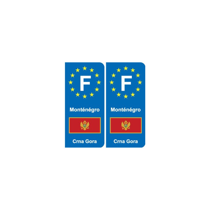 F Europe Monténégro Montenegro autocollant plaque