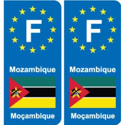 F Europe Mozambique autocollant plaque