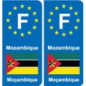 F Europe Mozambique autocollant plaque