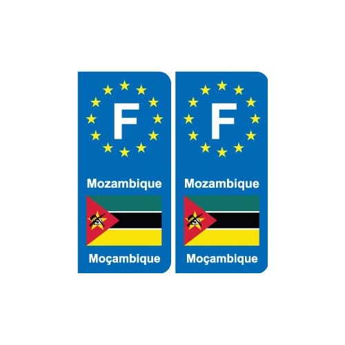 F Europe Mozambique autocollant plaque