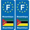 F Europe Mozambique autocollant plaque