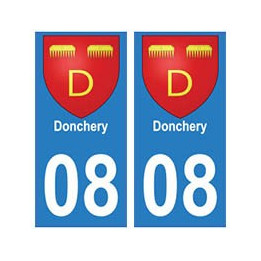 08 Donchery autocollant plaque ville département