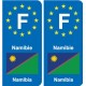 F Europe Namibie Namibia autocollant plaque