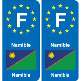 F Europe Namibie Namibia autocollant plaque