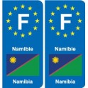 F Europe Namibie Namibia autocollant plaque