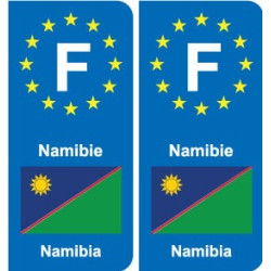F Europe Namibie Namibia autocollant plaque