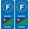 F Europe Namibie Namibia autocollant plaque