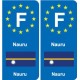 F Europe Nauru  autocollant plaque