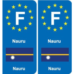F Europe Nauru  autocollant plaque