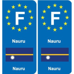 F Europe Nauru  autocollant plaque