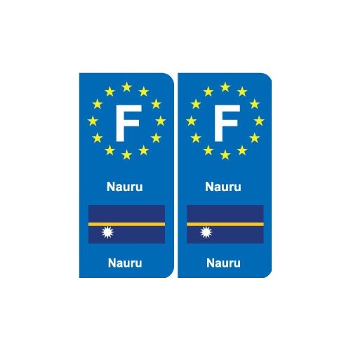 F Europe Nauru  autocollant plaque