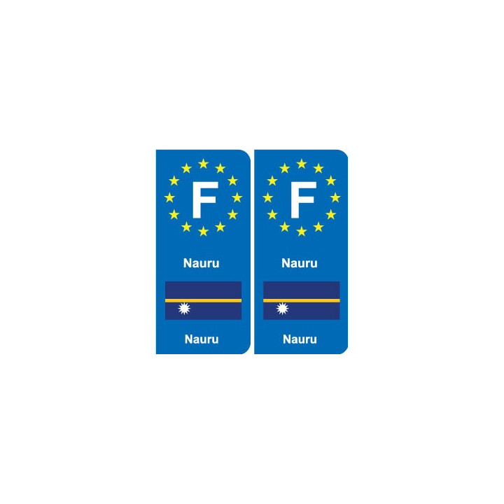 F Europe Nauru  autocollant plaque