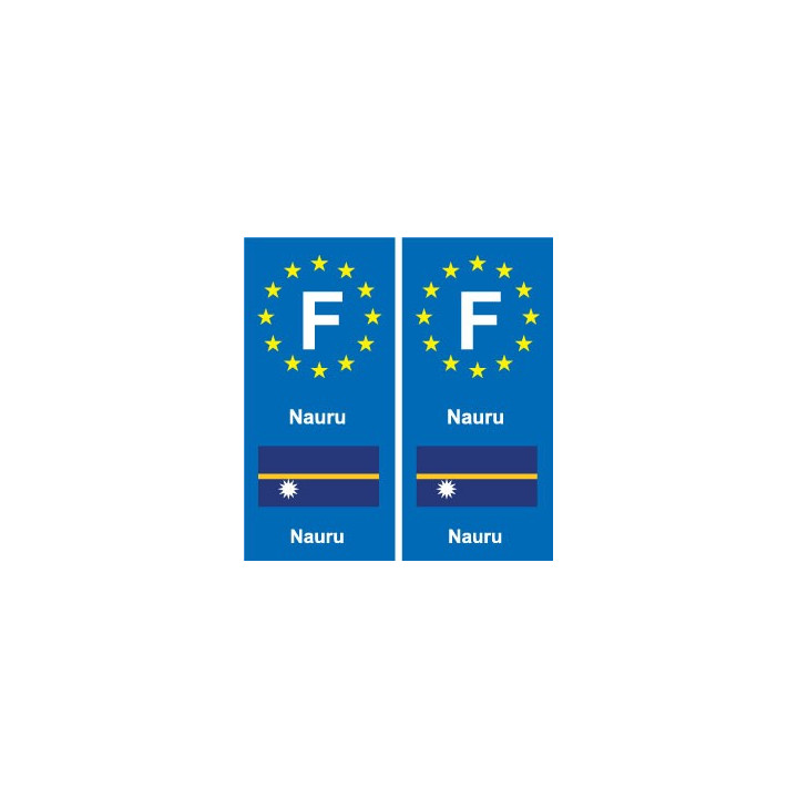 F Europe Nauru  autocollant plaque