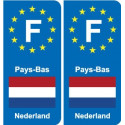 F Pays-Bas Netherlands autocollant plaque