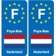 F Pays-Bas Netherlands autocollant plaque