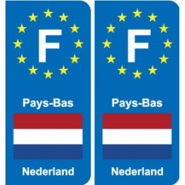 F Pays-Bas Netherlands autocollant plaque