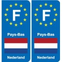 F Pays-Bas Netherlands autocollant plaque