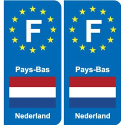 F Pays-Bas Netherlands autocollant plaque