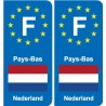 F Pays-Bas Netherlands autocollant plaque