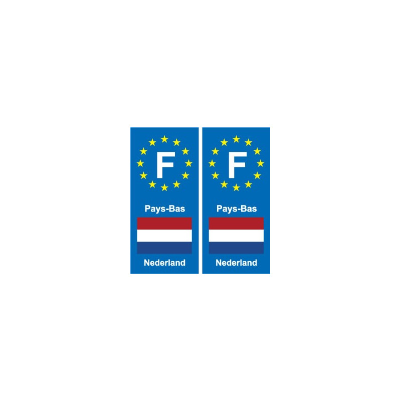 F Pays-Bas Netherlands autocollant plaque