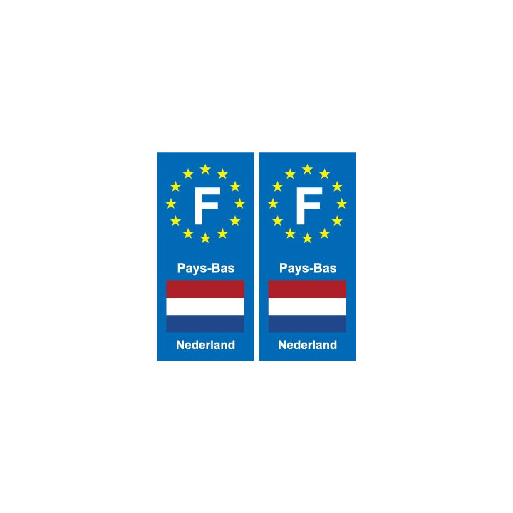 F Pays-Bas Netherlands autocollant plaque