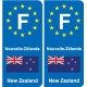 F Europe Nouvelle-Zélande New Zealand autocollant plaque