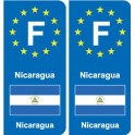 F Europe Nicaragua autocollant plaque