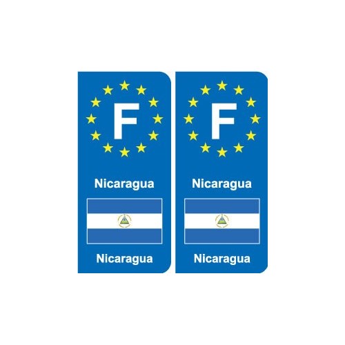 F Europe Nicaragua autocollant plaque