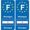 F Europe Nicaragua autocollant plaque