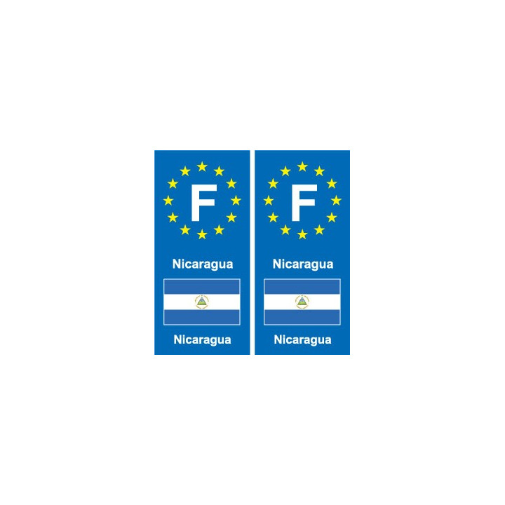 F Europe Nicaragua autocollant plaque