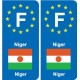 F Europe Niger  autocollant plaque