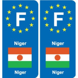 F Europe Niger  autocollant plaque