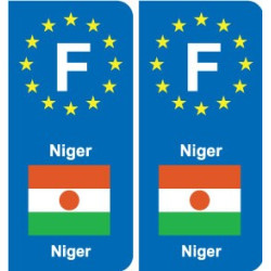 F Europe Niger  autocollant plaque