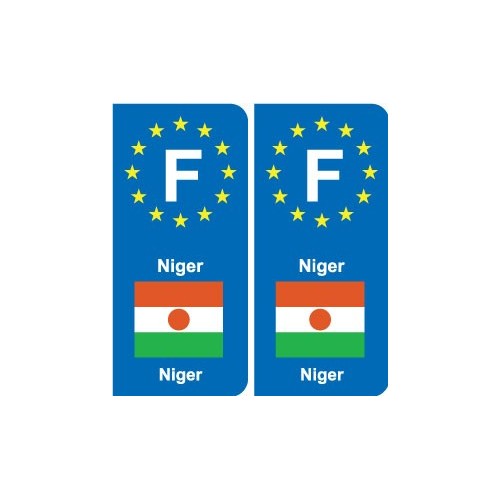 F Europe Niger  autocollant plaque