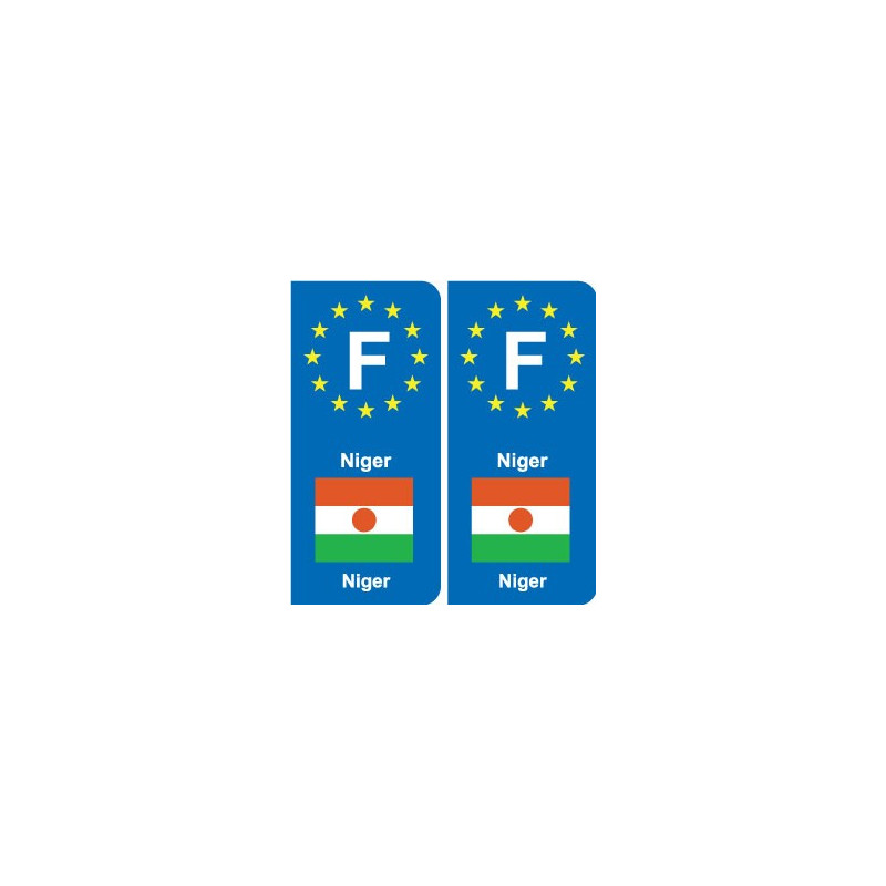 F Europe Niger  autocollant plaque