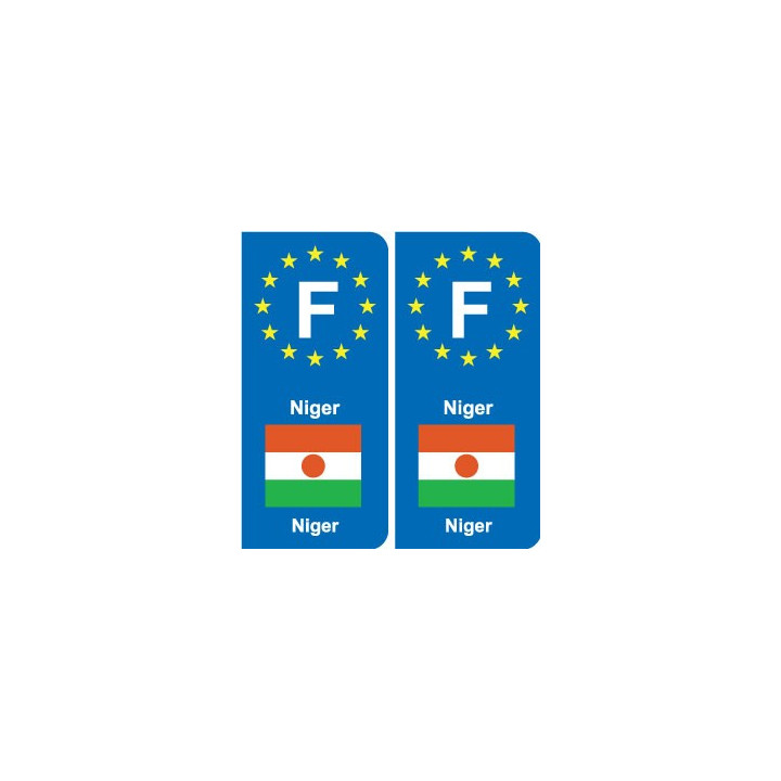 F Europe Niger  autocollant plaque