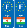 F Europe Niger  autocollant plaque