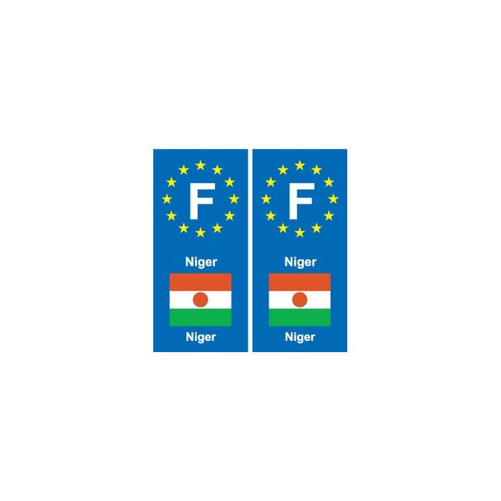 F Europe Niger  autocollant plaque