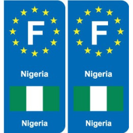 F Europe Nigeria autocollant plaque