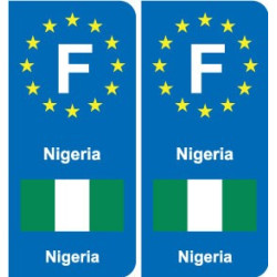 F Europe Nigeria autocollant plaque
