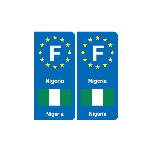 F Europe Nigeria autocollant plaque