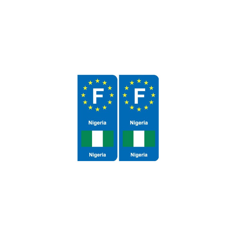F Europe Nigeria autocollant plaque