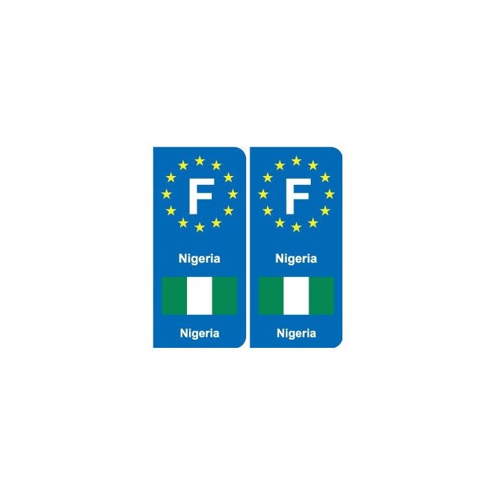 F Europe Nigeria autocollant plaque