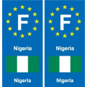 F Europe Nigeria autocollant plaque