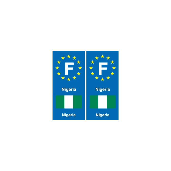 F Europe Nigeria autocollant plaque