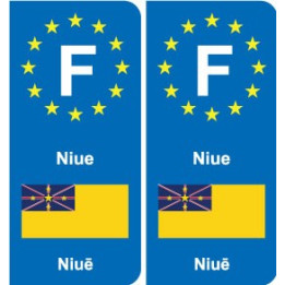 F Europe Niue  autocollant plaque