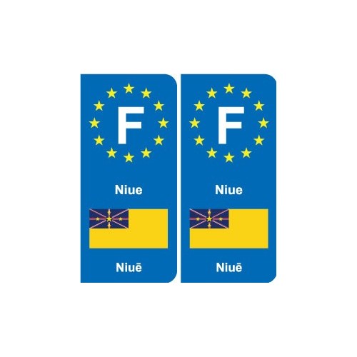 F Europe Niue  autocollant plaque