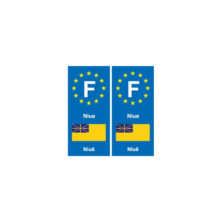 F Europe Niue  autocollant plaque